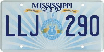 MS license plate LLJ290