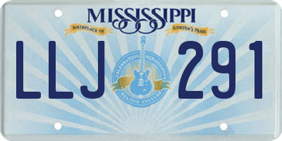 MS license plate LLJ291