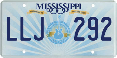 MS license plate LLJ292