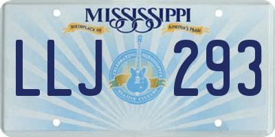 MS license plate LLJ293