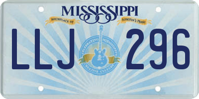 MS license plate LLJ296