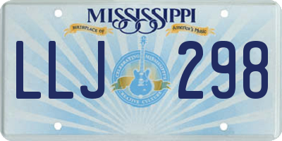MS license plate LLJ298
