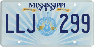 MS license plate LLJ299