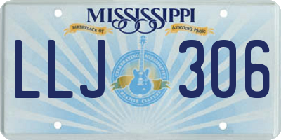 MS license plate LLJ306