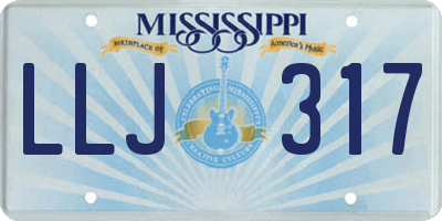 MS license plate LLJ317