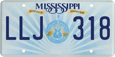 MS license plate LLJ318