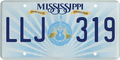 MS license plate LLJ319