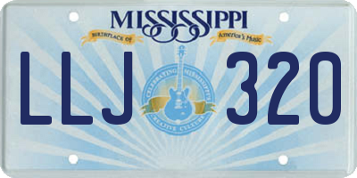 MS license plate LLJ320