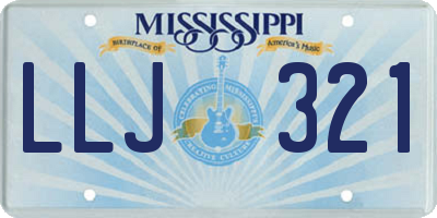 MS license plate LLJ321