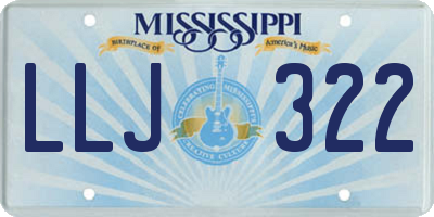 MS license plate LLJ322