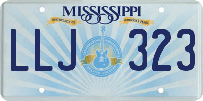 MS license plate LLJ323