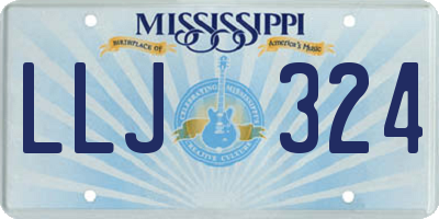 MS license plate LLJ324