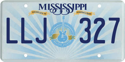MS license plate LLJ327