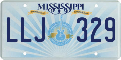 MS license plate LLJ329