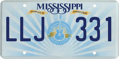 MS license plate LLJ331