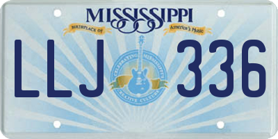 MS license plate LLJ336