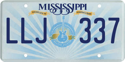 MS license plate LLJ337