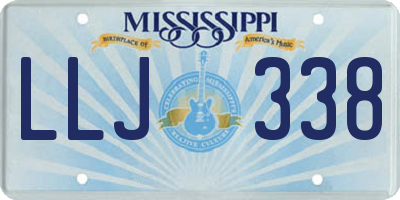 MS license plate LLJ338