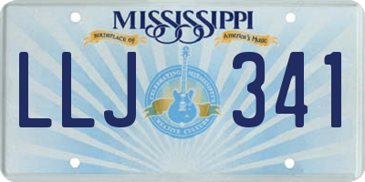MS license plate LLJ341