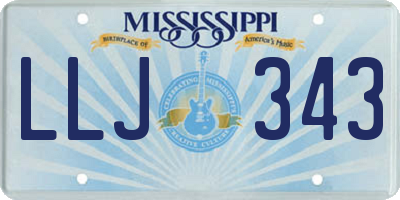 MS license plate LLJ343