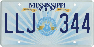 MS license plate LLJ344