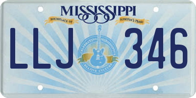 MS license plate LLJ346