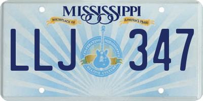 MS license plate LLJ347