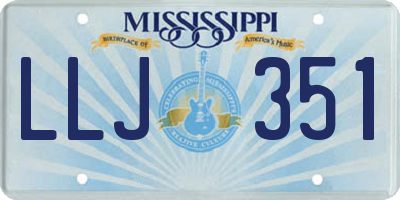 MS license plate LLJ351