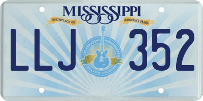 MS license plate LLJ352