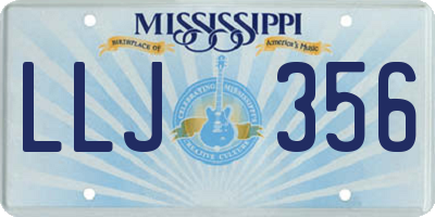 MS license plate LLJ356