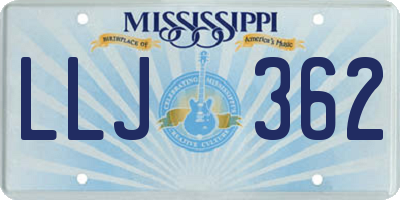 MS license plate LLJ362