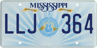 MS license plate LLJ364