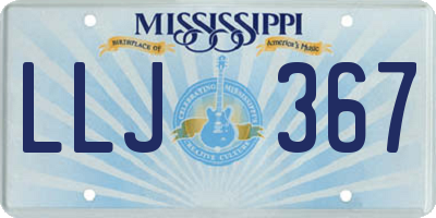 MS license plate LLJ367