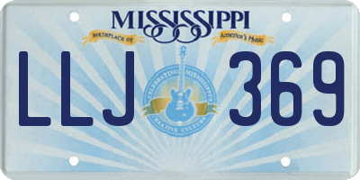 MS license plate LLJ369
