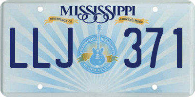 MS license plate LLJ371