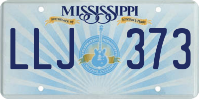 MS license plate LLJ373