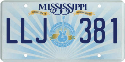 MS license plate LLJ381