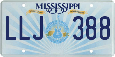 MS license plate LLJ388