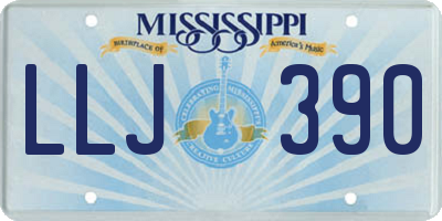 MS license plate LLJ390