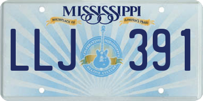 MS license plate LLJ391