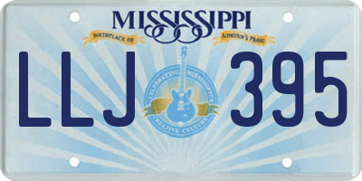 MS license plate LLJ395