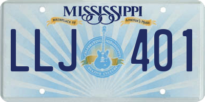 MS license plate LLJ401