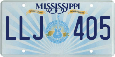 MS license plate LLJ405