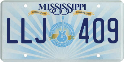 MS license plate LLJ409