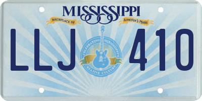 MS license plate LLJ410