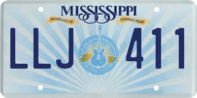 MS license plate LLJ411