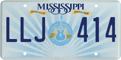 MS license plate LLJ414
