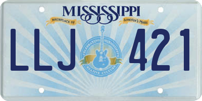 MS license plate LLJ421