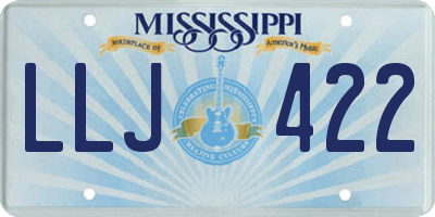 MS license plate LLJ422
