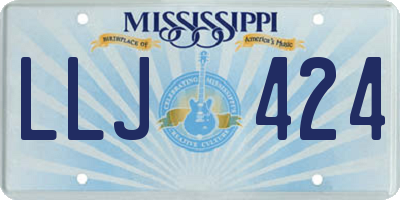 MS license plate LLJ424